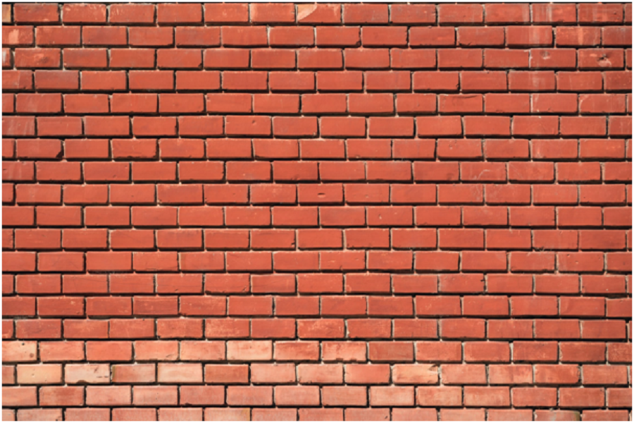 A photo showing a brick wall.